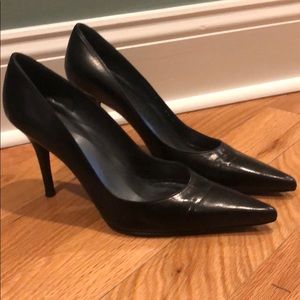 Classic black leather Stuart Weitzman heels